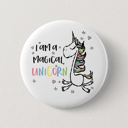Ich bin ein Einhorn Button (Vorderseite)