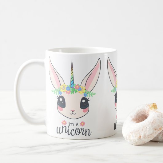 Ich bin ein Einhorn Kaffeetasse (Mit Donut)