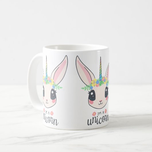 Ich bin ein Einhorn Kaffeetasse (Vorderseite Links)