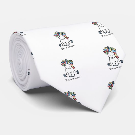 Ich bin ein Einhorn! Krawatte (Gerollt)