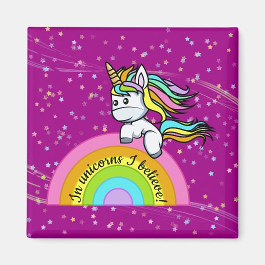 Ich bin ein Einhorn - Magnet (Vorne)