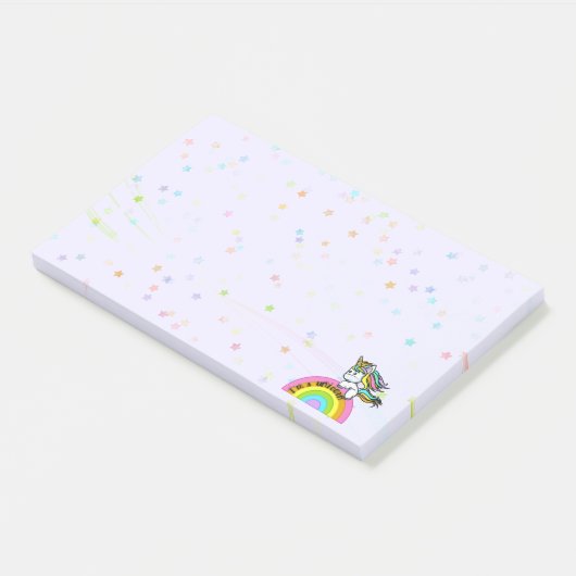 Ich bin ein Einhorn - Post-It-Notes Post-it Klebezettel (angewinkelt)