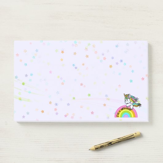 Ich bin ein Einhorn - Post-It-Notes Post-it Klebezettel (Auf Schreibtisch)