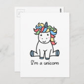 Ich bin ein Einhorn! Postkarte (Vorne/Hinten)