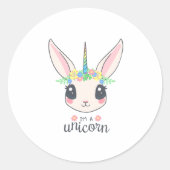 Ich bin ein Einhorn Runder Aufkleber (Vorderseite)