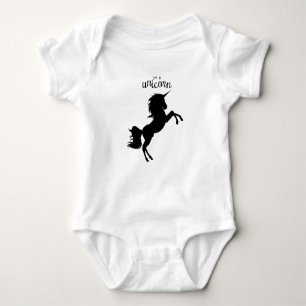 Ich bin ein Einhorn-Shirt Baby Strampler