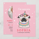 Ich bin ein Einhorn Sie sind eingeladen zu Sparkle Einladung (Vorne/Hinten)