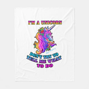 Ich bin ein Einhorn - Versuch nicht, mir zu sagen, Fleecedecke