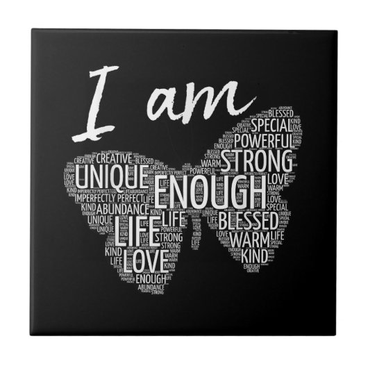 Ich bin ein einzigartiges und starkes Gesetz der A Fliese (Vorderseite)