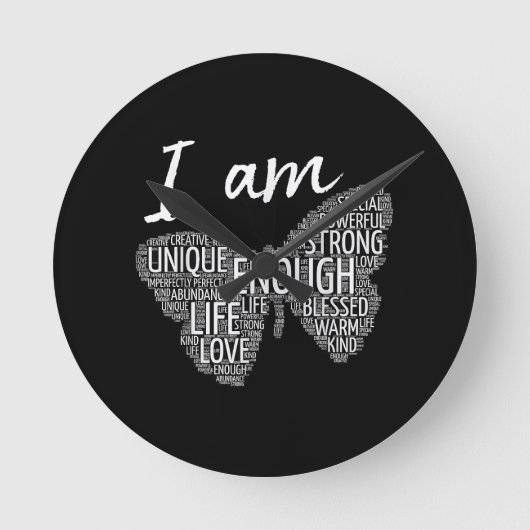 Ich bin ein einzigartiges und starkes Gesetz der A Runde Wanduhr (Vorderseite)