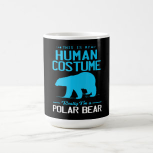 Ich bin ein Eisbär, das ist mein menschliches Tier Verwandlungstasse