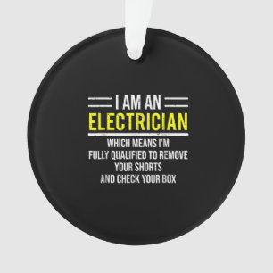 Ich bin ein Electrician Funny Electric Worker-Gesc Ornament