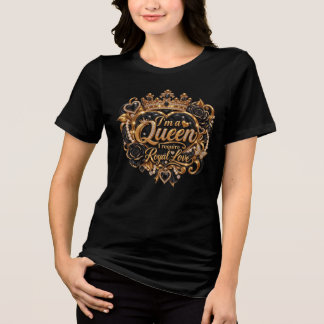 Ich bin ein elegantes königliches Kronendesign ein Tri-Blend Shirt