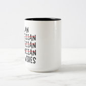 Ich bin ein Elektriker, den ich mit zwei Tonen Kaf Zweifarbige Tasse (Mittel)