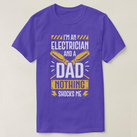 Ich bin ein Elektro- und Vater-Mensch T-Shirt (Design vorne)