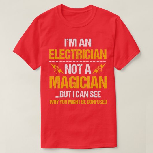 Ich bin ein Elektrofahrer, kein Zauberkünstler T-Shirt (Design vorne)