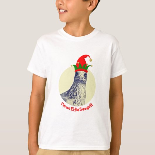 Ich bin ein Elfie Seagull Weihnachtskids T-Shirt (Vorderseite)