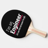 Ich bin ein ENGINEER Funny Novelty Tischtennis Schläger (Seitenansicht)