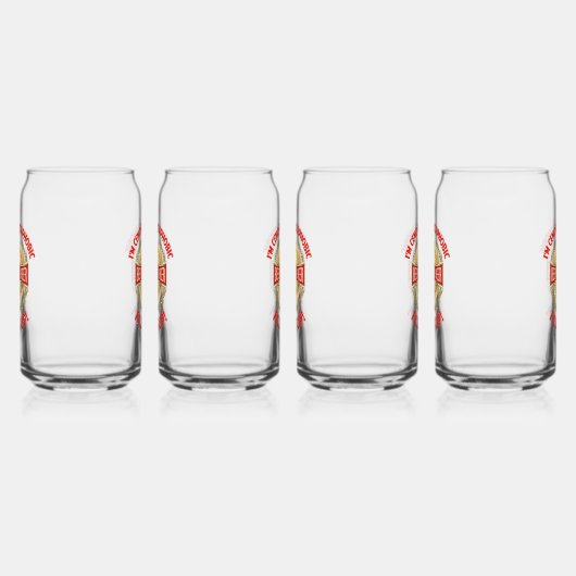 Ich bin ein enosillicaphobisches Set mit vier Dose Dosenglas (Rechts)