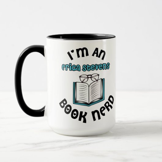 Ich bin ein Erica Stevens Book Nerd Tasse (Links)