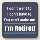 Ich bin ein ermüdeter, lustiger Spaß Getränkeuntersetzer (Vorderseite)