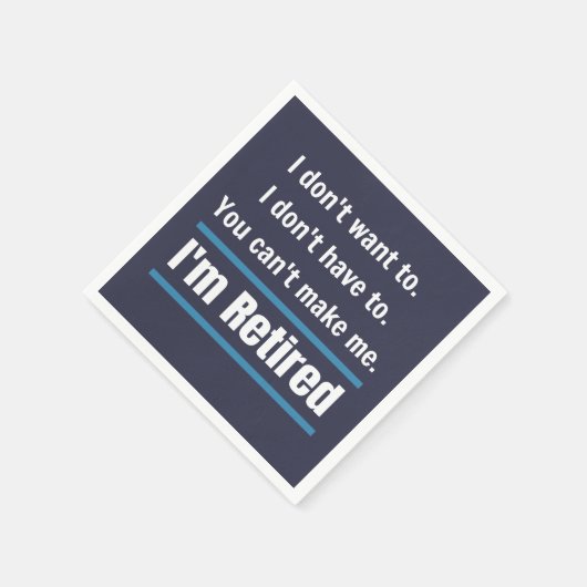 Ich bin ein ermüdeter, lustiger Spaß Serviette (Ecke)