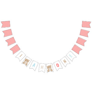 Ich bin EIN erster Teddybär Geburtstag der Wimpelkette