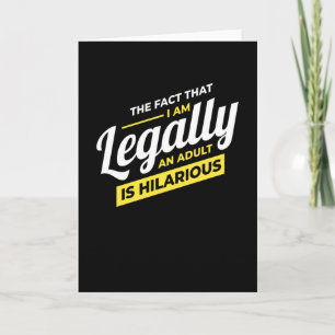 Ich bin ein Erwachsener am 18. Geburtstag Karte