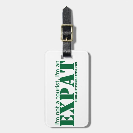 Ich bin ein EXPAT Gepäckanhänger (Vorderseite vertikal)