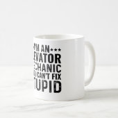 Ich bin ein Fahrstuhlmechanismus, aber ich kann de Kaffeetasse (VorderseiteRechts)