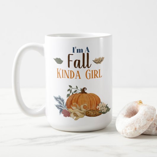 Ich bin ein Fall-Kinda-Mädchen Kaffeetasse (Mit Donut)