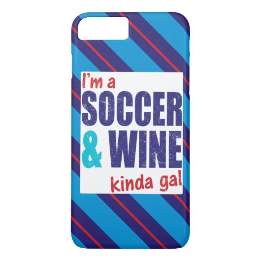 Ich bin ein Fall von "Soccer & Wine Kinda Gal Mobi Case-Mate iPhone Hülle (Rückseite)