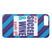 Ich bin ein Fall von "Soccer & Wine Kinda Gal Mobi Case-Mate iPhone Hülle (Rückseite (Horizontal))