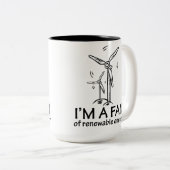 Ich bin ein Fan der erneuerbarer Energie Zweifarbige Tasse (VorderseiteRechts)