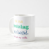 Ich bin ein fantastischer Ehemann. Fragen Sie Kaffeetasse (Vorderseite Links)
