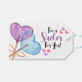 Ich bin ein Faulpelz für dich Valentine Card Geschenkanhänger (Vorderseite (Horizontal))