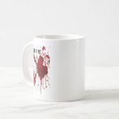 Ich bin ein feiner blutiger Spritzer, der an Blut Kaffeetasse (Vorderseite Links)