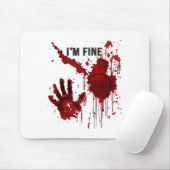 Ich bin ein feiner blutiger Spritzer, der an Blut Mousepad (Mit Mouse)