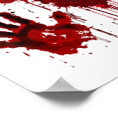 Ich bin ein feiner blutiger Spritzer, der an Blut Poster (Ecke)
