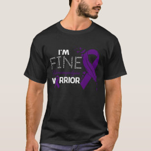 Ich bin ein feines Fibromyalgie Krieger-Bewusstsei T-Shirt