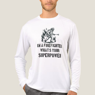Ich bin ein Feuerwehrmann, was ist deine Superkraf Tri-Blend Shirt