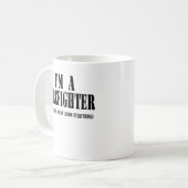 Ich bin ein Feuerwehrmannschwarzes Kaffeetasse (Vorderseite Links)