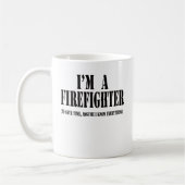 Ich bin ein Feuerwehrmannschwarzes Kaffeetasse (Links)