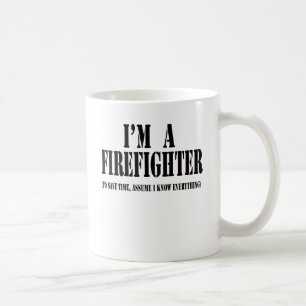 Ich bin ein Feuerwehrmannschwarzes Kaffeetasse