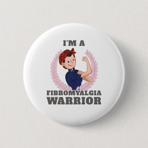 Ich bin ein Fibromyalgie-Krieger-FM-Geschenk Button