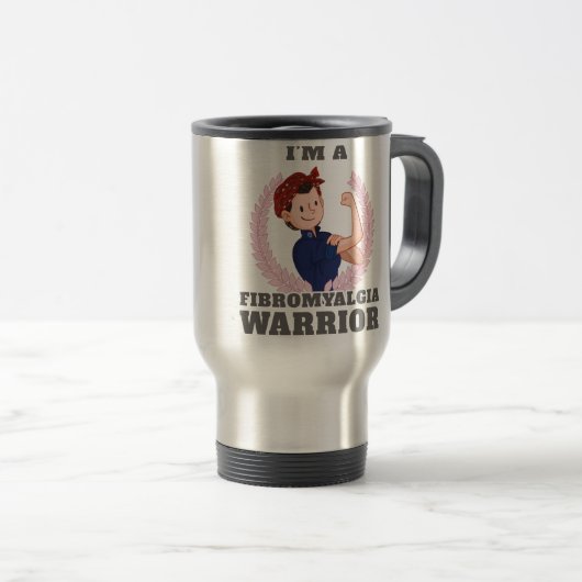 Ich bin ein Fibromyalgie-Krieger-FM-Geschenk Reisebecher (VorderseiteRechts)