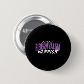 Ich bin ein Fibromyalgie-Krieger. Lila Fibromyalgi Button (Vorne & Hinten)