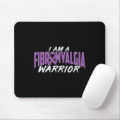 Ich bin ein Fibromyalgie-Krieger. Lila Fibromyalgi Mousepad (Mit Mouse)