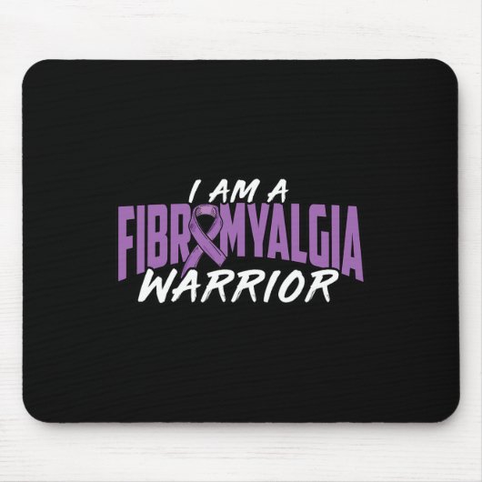 Ich bin ein Fibromyalgie-Krieger. Lila Fibromyalgi Mousepad (Vorne)