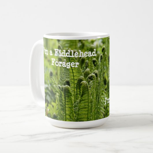 Ich bin ein Fiddlehead Forager Kaffeetasse (Vorderseite Links)